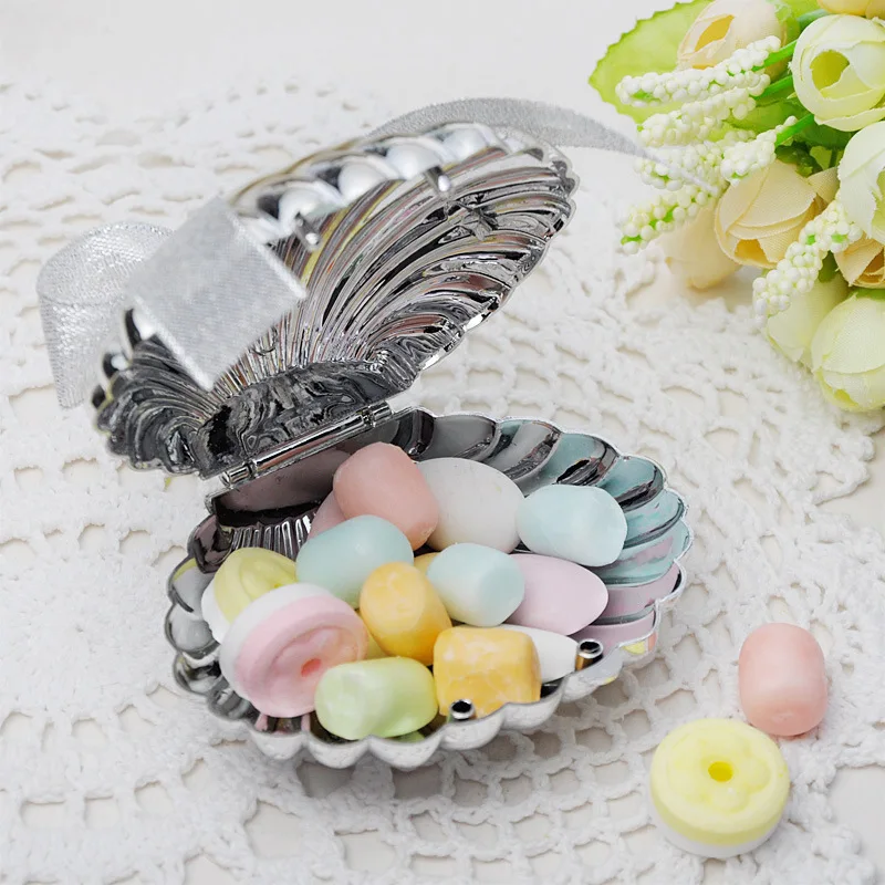 60 шт. Золотая морская коробка для ювелирных изделий конфетный держатель