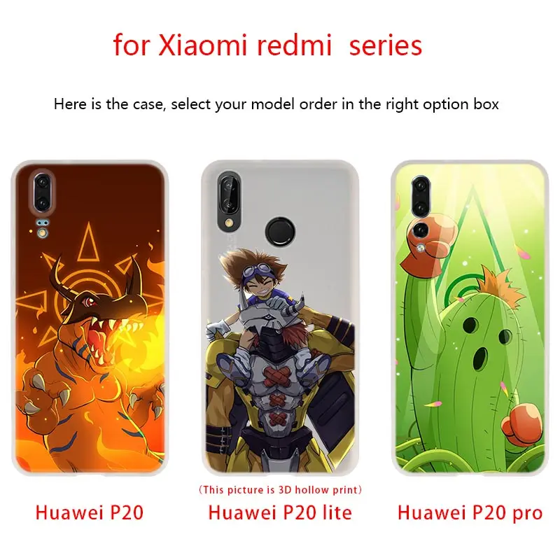 Чехол для телефона Digimon из мягкого ТПУ с японским аниме Huawei P50 P40 P30 P20 Pro Lite p30lite p50lite