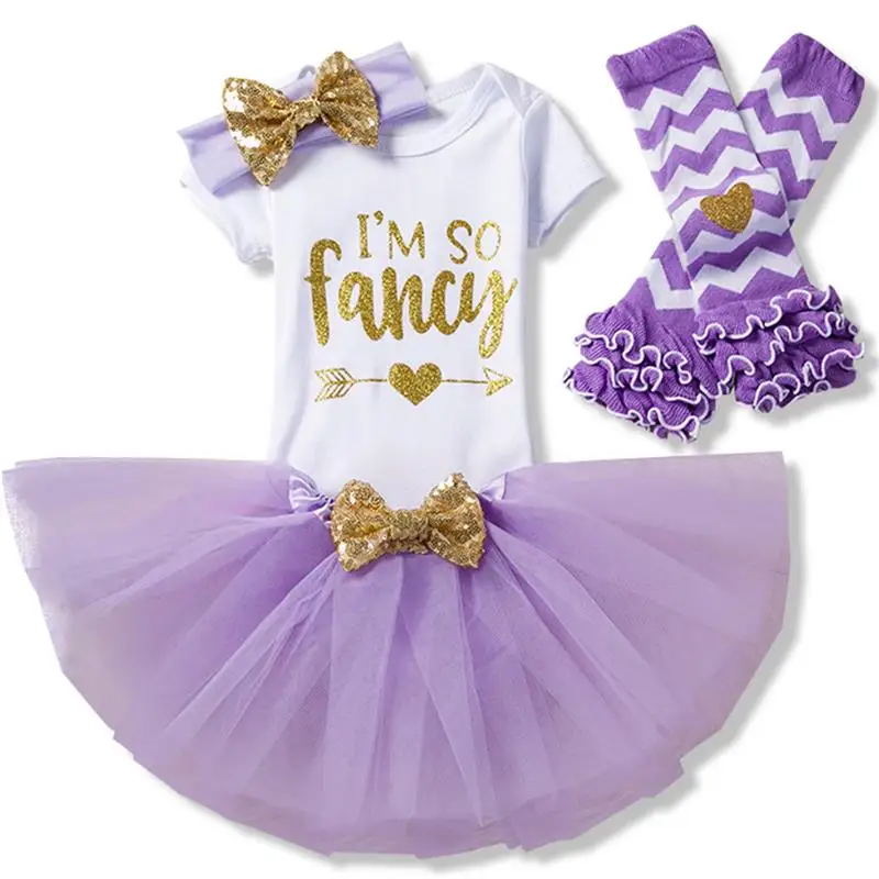 Одежда для маленьких девочек на 1 день рождения комплекты одежды года младенцев