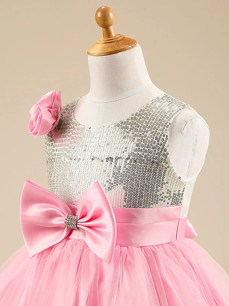 2017 Летние Дети Девушки Платья Без Рукавов Детские Бальное Платье Партия