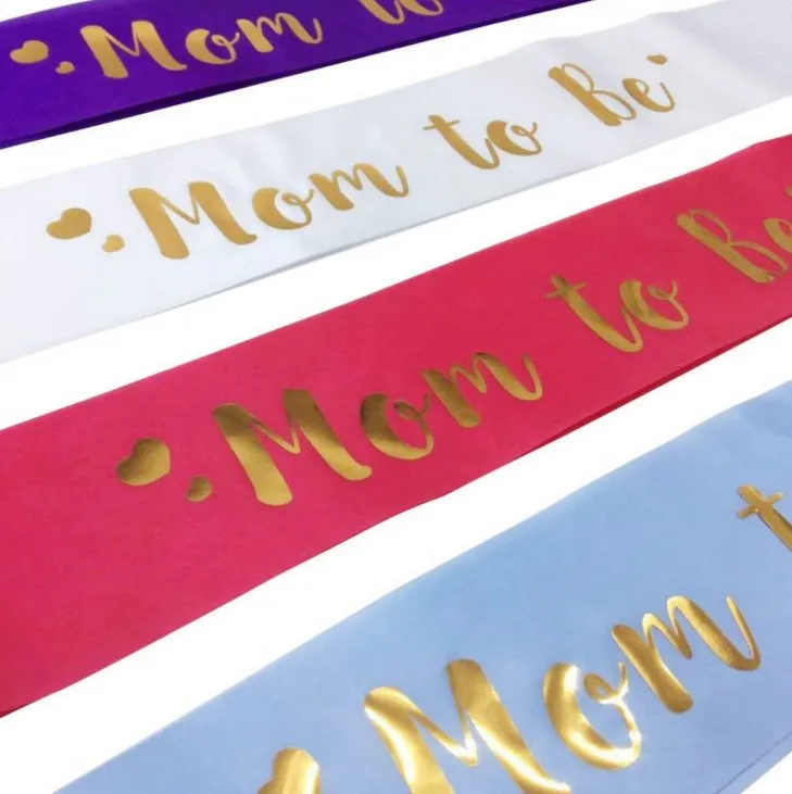 1 шт. атласная лента для мам белая синяя ярко-розовая | Дом и сад