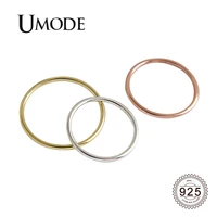 umode korean 925 sterling silver rings sets party fine jewelry for women rose white gold gold simple rings accessories ulr0720
