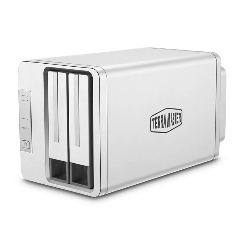 2 отсека HDD NAS оптимизирована для домашнего или офисного сетевого хранения данных SOHO 1,4 ГГц 64-битная система 1 Гб памяти 1* RJ-45 G-Ethernet функция Raid