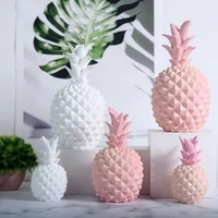 creative jelly color pineapple ornaments resin kids gift piggy bank piggy fruit cute girls present home decoration accessories