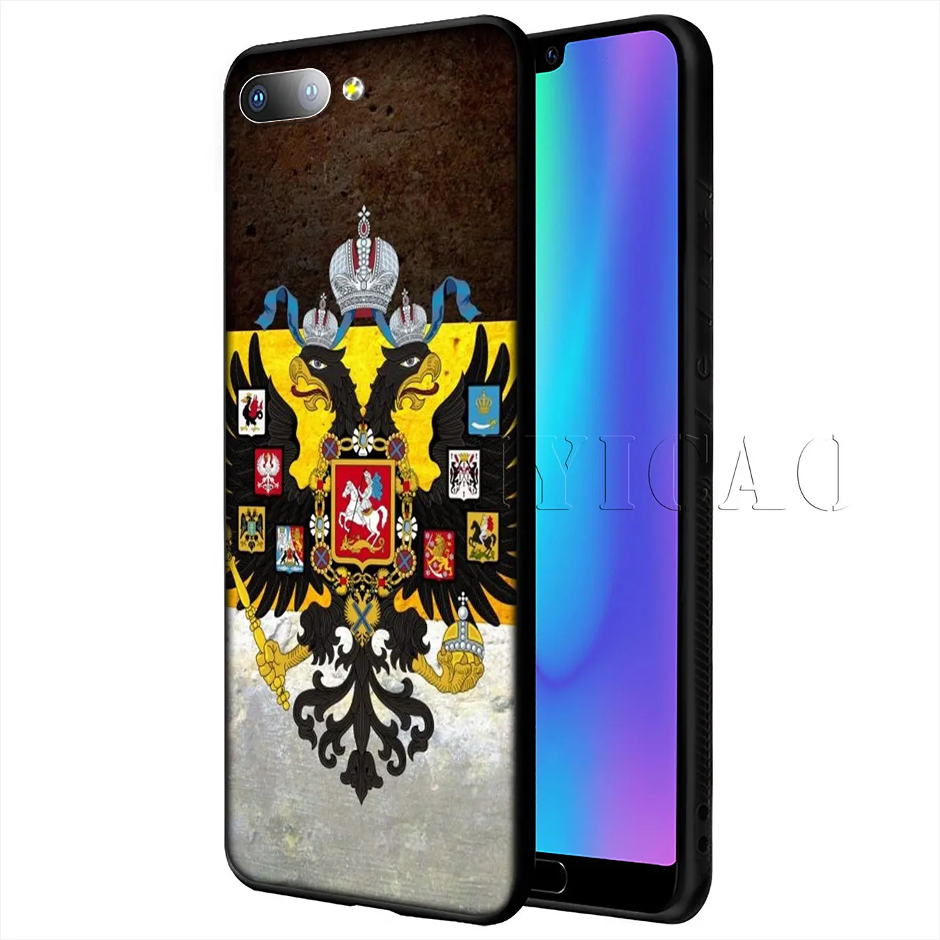 Iyicao герб России флаг Мягкий чехол для huawei P20 Pro P10 P8 P9 P30 Lite Mini 2017 P Smart 2019 крышка |