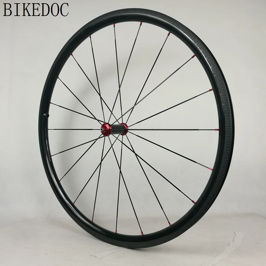 BIKEDOC Clincher бесщеточные Углеродные колеса 30 мм Высота 700C шоссейные велосипедные