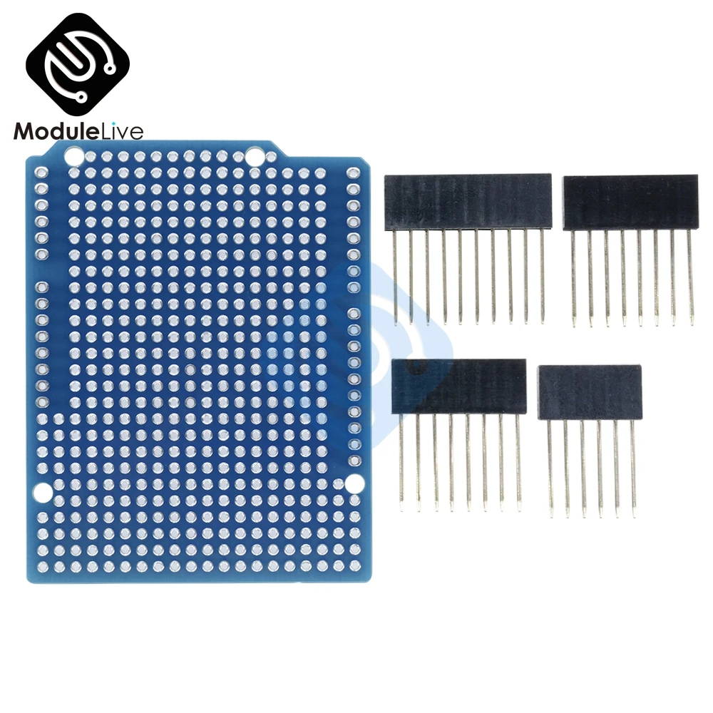 Один прототип печатной платы для Arduino UNO R3 ATMEGA328P щит макетная плата Protoshield DIY FR-4 2,54 мм шаг 2 мм Шаг отверстия