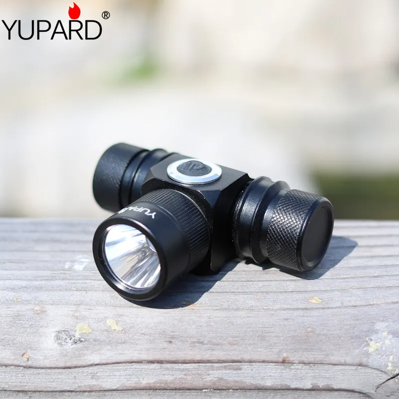 Светодиодный налобный фонарь YUPARD перезаряжаемый с аккумулятором 18650 2 режимами
