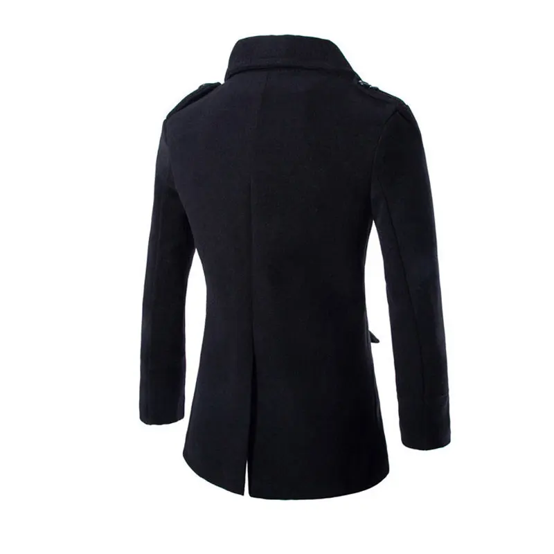 

Mens Wool Jacket Coat Inclined Zipper Design Fashion Novelty Casual Boutique Party Wear Overcoat Autumn Long Outwear 4 Color XXL