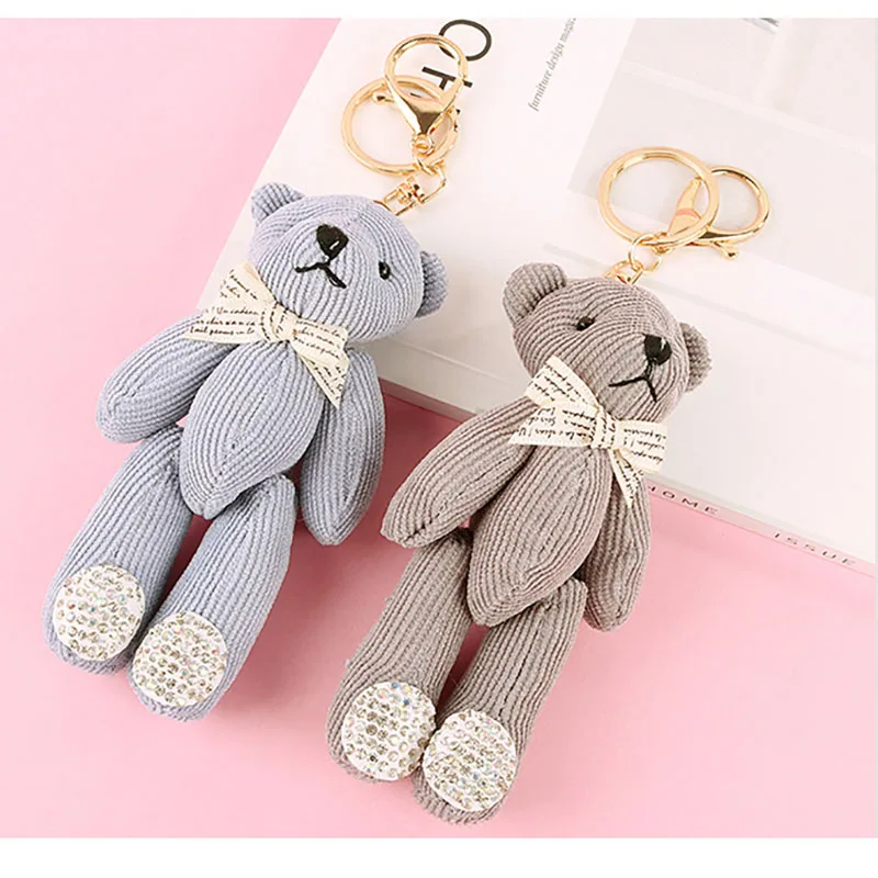 2019 Модный милый брелок для ключей женщин кулон плюшевый мишка мультяшный