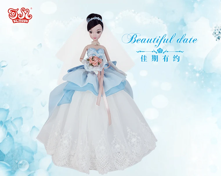 11 дюймовая китайская Модная Кукла невесты Sweet Times свадебный подарок #9103|bride doll|doll