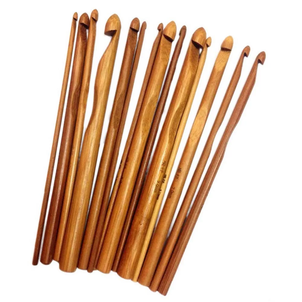 12 шт. свитер трикотажная круглая бамбуковая ручка крючки для вязания крючком