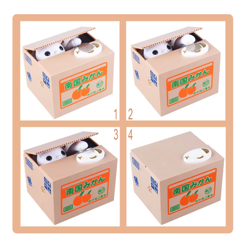 Бесплатная доставка Копилка котенок автоматическая электрическая копилка для