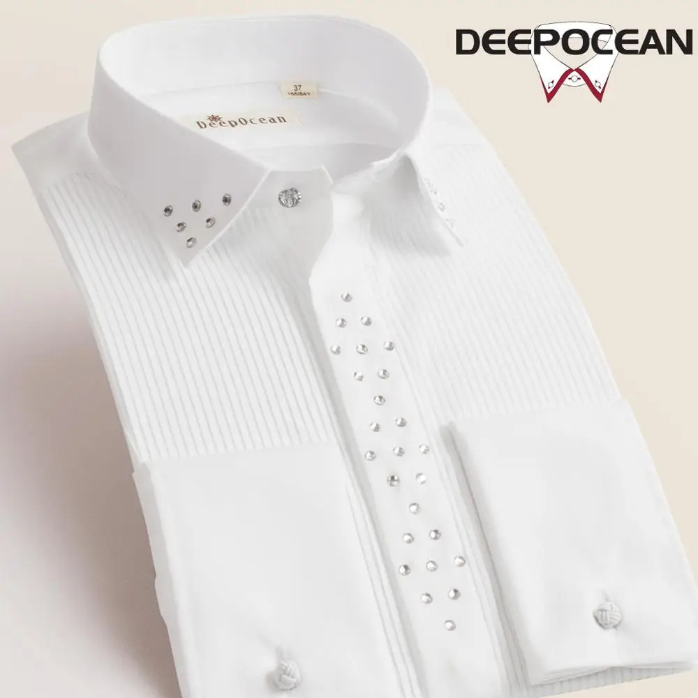 Deepocean, брендовая рубашка, мужские официальные рубашки, модная новинка, длинная Мужская рубашка, мужские топы, многоцветная, 9XL, Camisa Masculina, рубашки DaDDX55533L - Цвет: 1DDX55533L