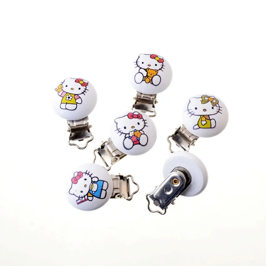 5 шт. детские соски зажимы прекрасный мультфильм шаблон белый дерево