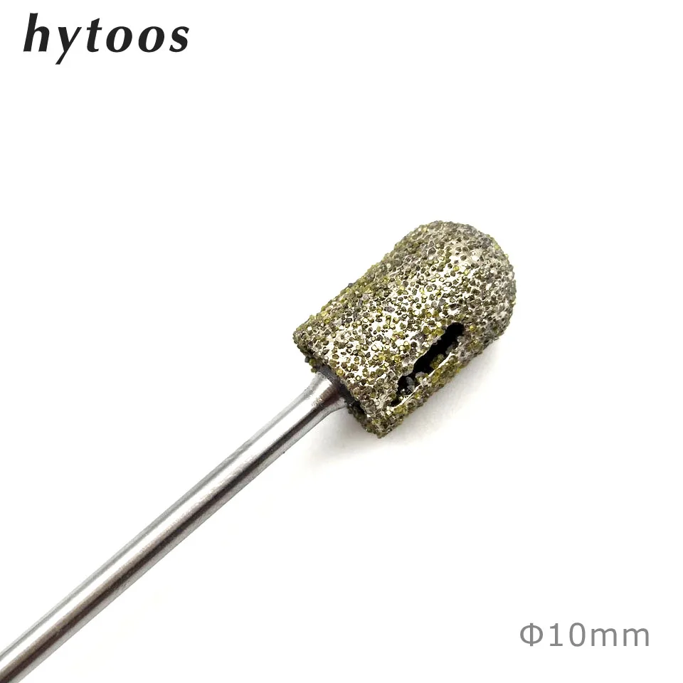 10mm HYTOOS 4 размера алмазное педикюрное сверло 3/3" роторные заусенцы для кутикулы Чистый инструмент для маникюра аксессуары для дрели фреза - Цвет: 10mm