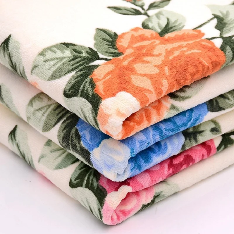 Красивое пионовое цветочное банное полотенце для лица 100% хлопок мягкое пляжное