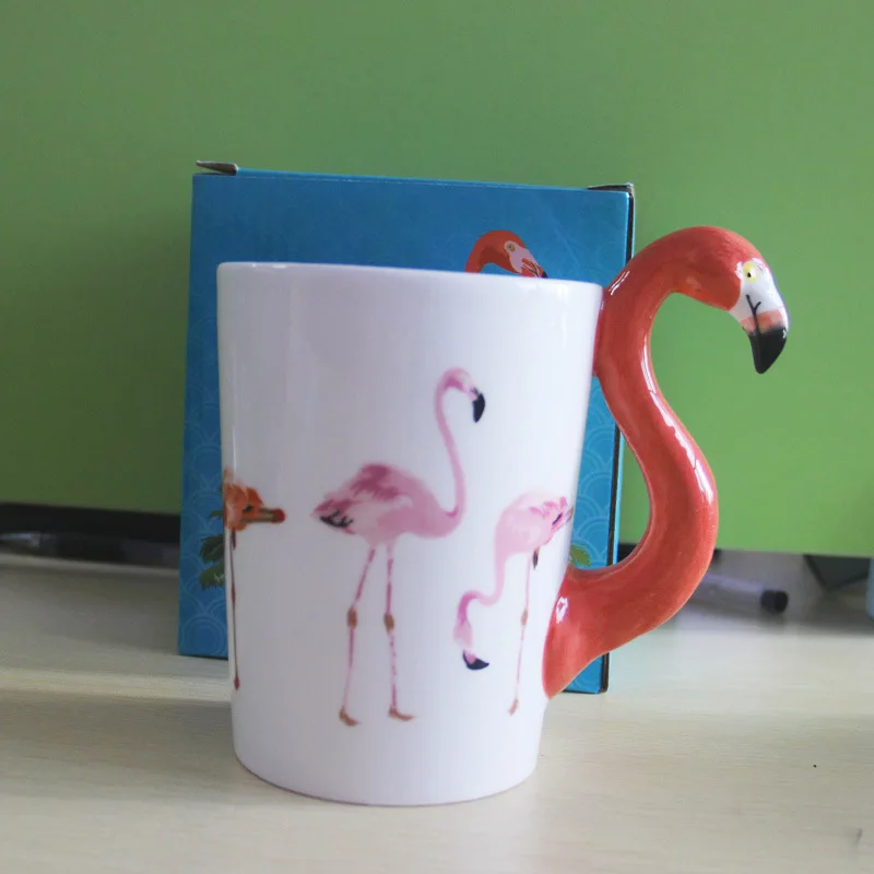 Керамическая утренняя кружка Fresh Flamingo Style фарфоровые кофейные чашки для молока и