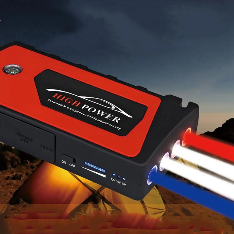 Автомобильное пусковое устройство аварийное 18000 мАч 4USB светодиодная подсветка