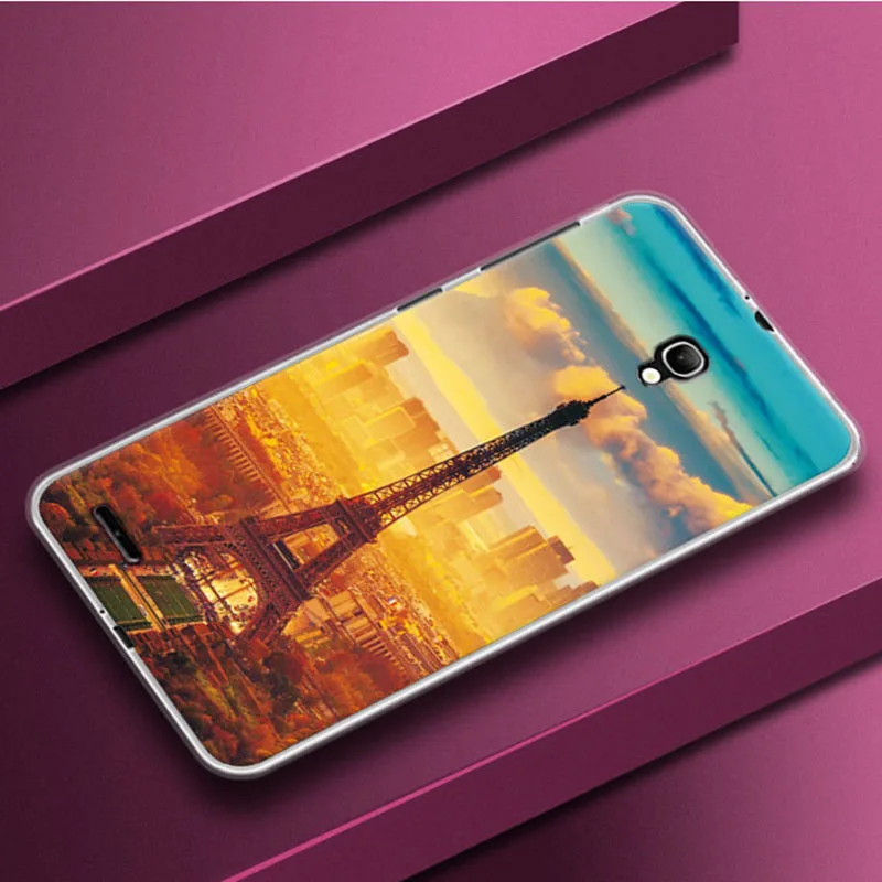 Мягкий чехол для телефона из ТПУ с экзотическим природным пейзажем Alcatel Pop 2 7044