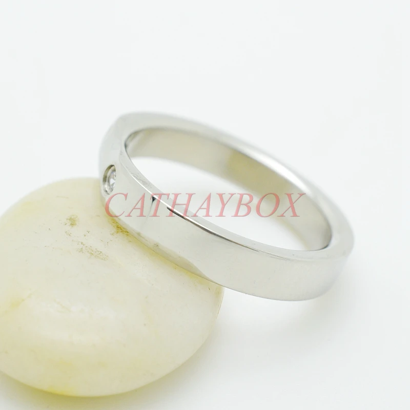 Романтические кольца из нержавеющей стали с цирконием модные ювелирные изделия