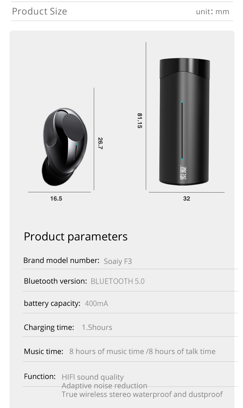 Портативный мини TWS беспроводной Bluetooth 5,0 Наушники Hi-Fi стерео гарнитура IPX5 Водонепроницаемый спортивный светодиодный гарнитура для телефона