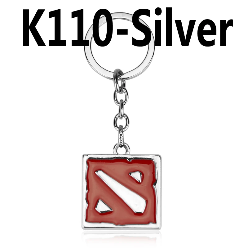 Silver Игра Dota 2 брелок из сплава бесземный Чемпион щит бронзовые металлические брелки для подарков chaviro брелок дропшиппинг - Цвет: Silver