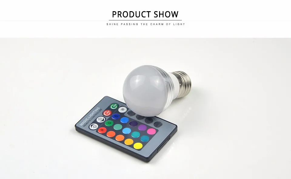 110V 220V AC 85-265V RGB затемнения светодиодный сценический светильник E27 E14 волшебный светильник светодиодный лампы/24key светильник с устройством дистанционного управления дома светильник Инж