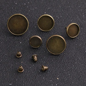 20 шт., винтажные регулируемые серьги-гвоздики, 1012141618 мм