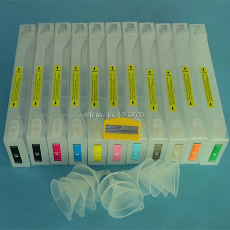 T6361 T5961 7900 9900 перезаправляемый картридж+ Resetter+ воронки для Epson 7900 9900 700 мл чернила для принтера СНПЧ тележки с чипами