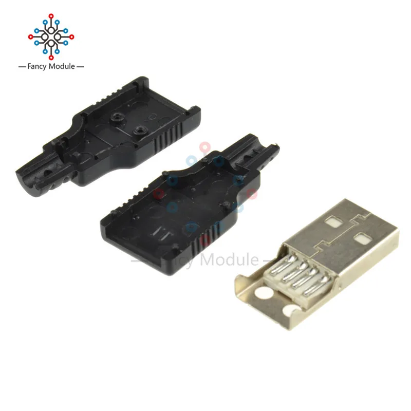 5 шт. 4-контактный переходник с USB типа A и черная пластиковая крышка | Обустройство