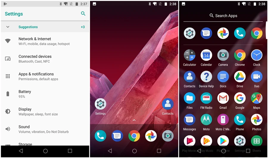 Новинка, Motorola Moto Z2 play XT1710-11, 4G, 64G, Поддержка NFC, Android 8,0, четыре ядра, 2,2 ГГц, 5,5 '', 1920*1080 P, МП, отпечаток пальца