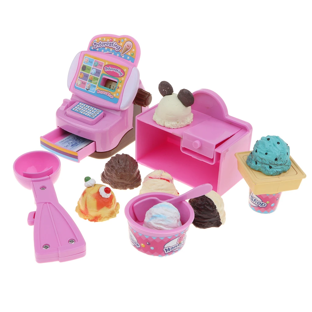 Модный дизайн моделирование Мороженое магазин кассовый Playset детская ролевые игры игрушка подарок на день рождения