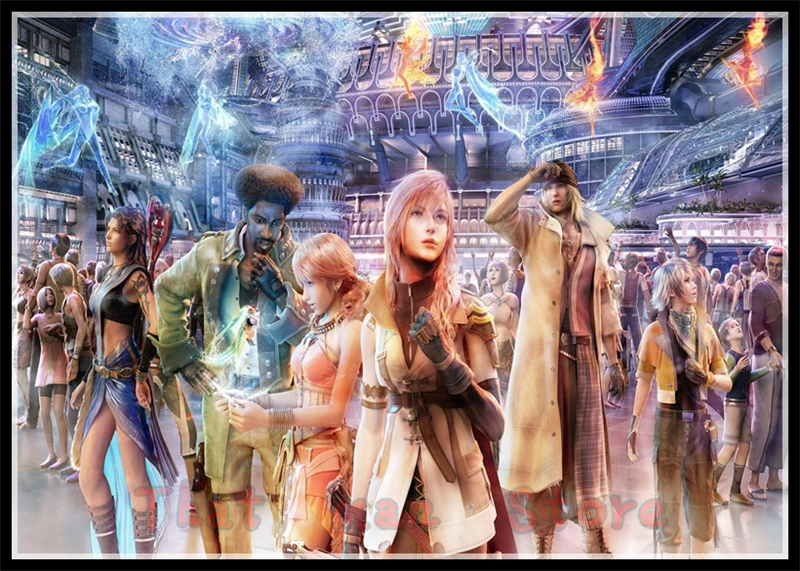 Облако VS Сефирот-Final Fantasy игры белый картон постер настенный картины для спальни Гостиная деко 42*30 см без рамки - Цвет: Темный хаки