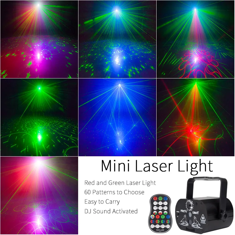 YSH DJ диско светильник ing Effect светодиодный вечерние светильник s Mini USB лазерный Светильник проектор для продажи на свадьбу День рождения