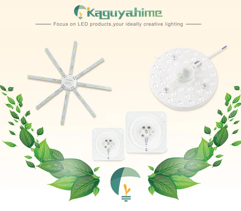 Kaguyahime светодиодный модуль Mini/осьминог/круглый Панель свет лампы трубки 220V 12W 18W 24W Крытый источник света прожектор пото