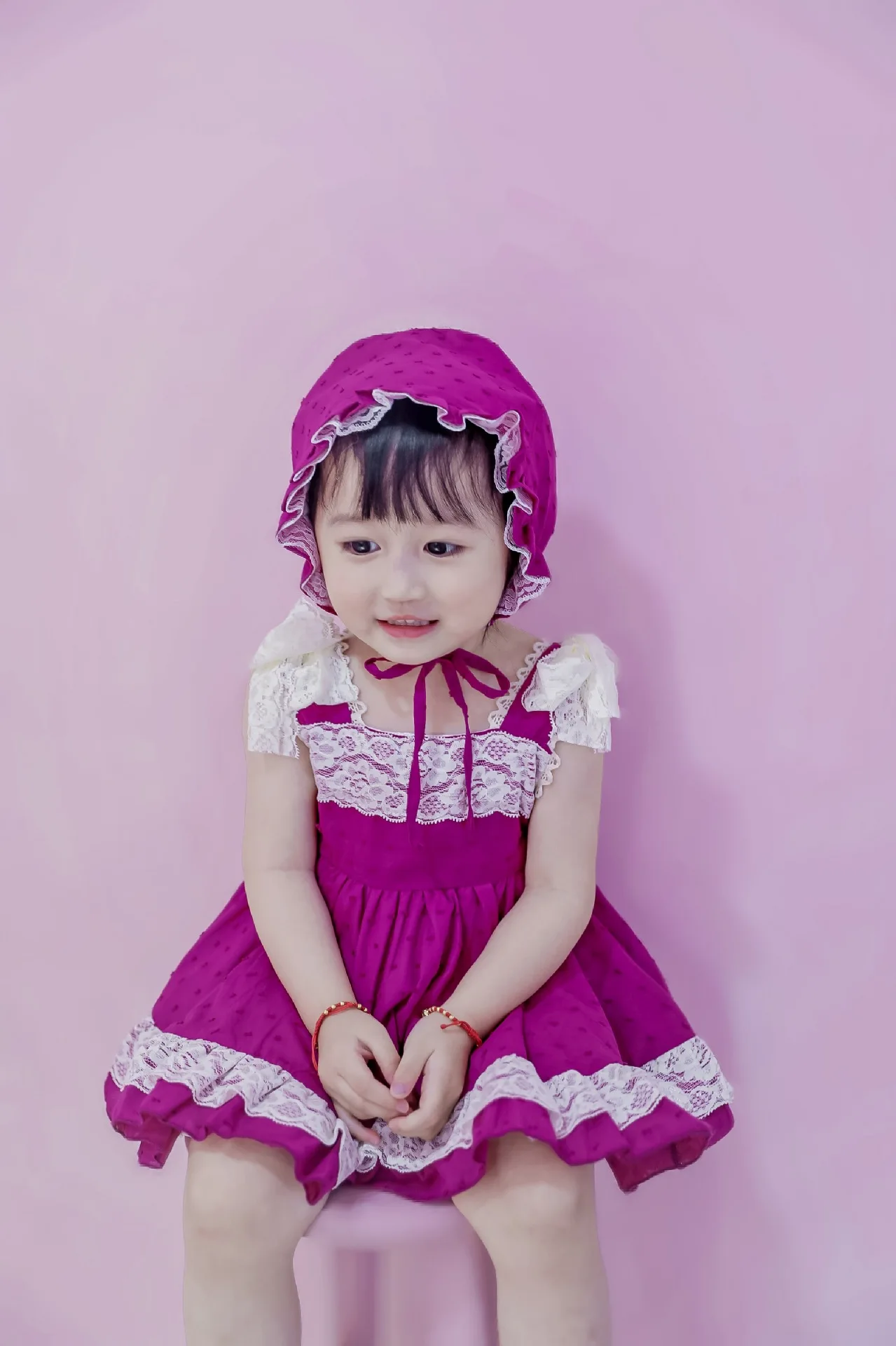 Коллекция года, Новое поступление, летнее Хлопковое платье принцессы для девочек в испанском стиле фиолетовое тонкое мягкое платье с бантом для девочек платья для маленьких девочек комплект из 4 предметов