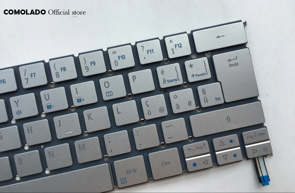 Итальянская клавиатура для Acer S7 391 392 MS2364 с серебристой подсветкой|Клавиатуры