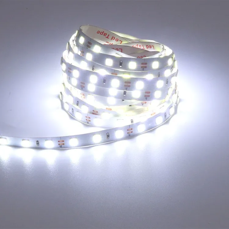 5054 SMD светодиодный светильник водостойкая Светодиодная лента 60 светодиодов/м DC 12 В намного ярче, чем 5050 3528 теплый белый
