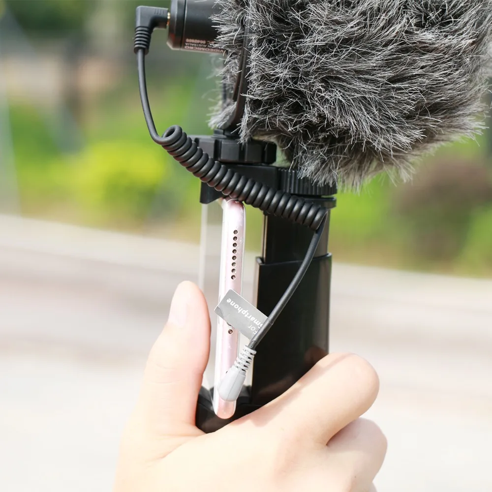 Ulanzi 3,5 мм TRS для TRRS Кабель-адаптер для RODE VideoMicro VideoMic Go BY-MM1 передача со смартфона на микрофон