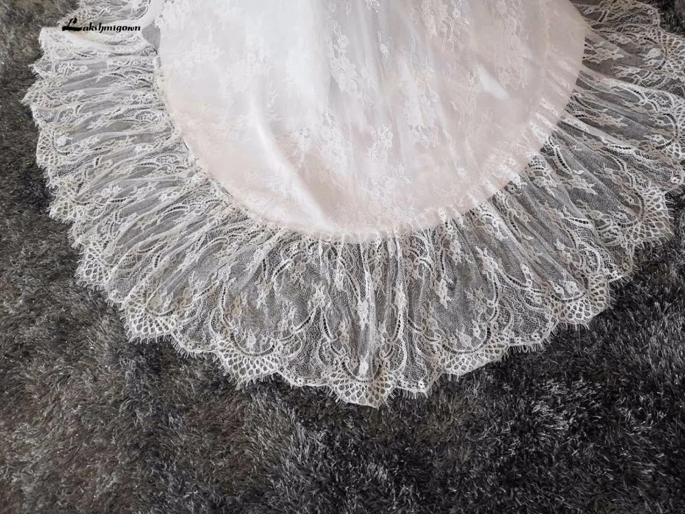Vestido De Noiva кружевной пляжный Boho свадебный наряд с открытой спиной белые свадебные