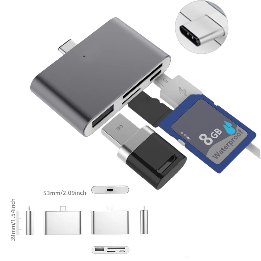 

VONETS Type-C USB Type C HUB OTG Sim CF SD TF Card Reader Converter Adapter for MacBook Air Samsung Galaxy Note 8 S8 Accessories