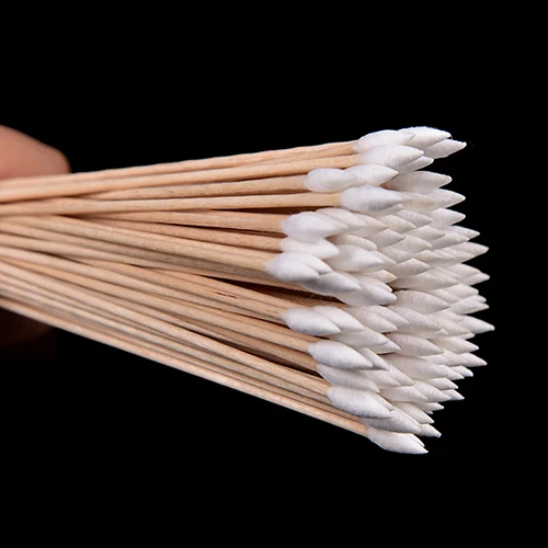 100pcs/lot Useful 6 Inch Gun Cleaning Cotton Swabs Large Tapered Clean Brush | Спорт и развлечения