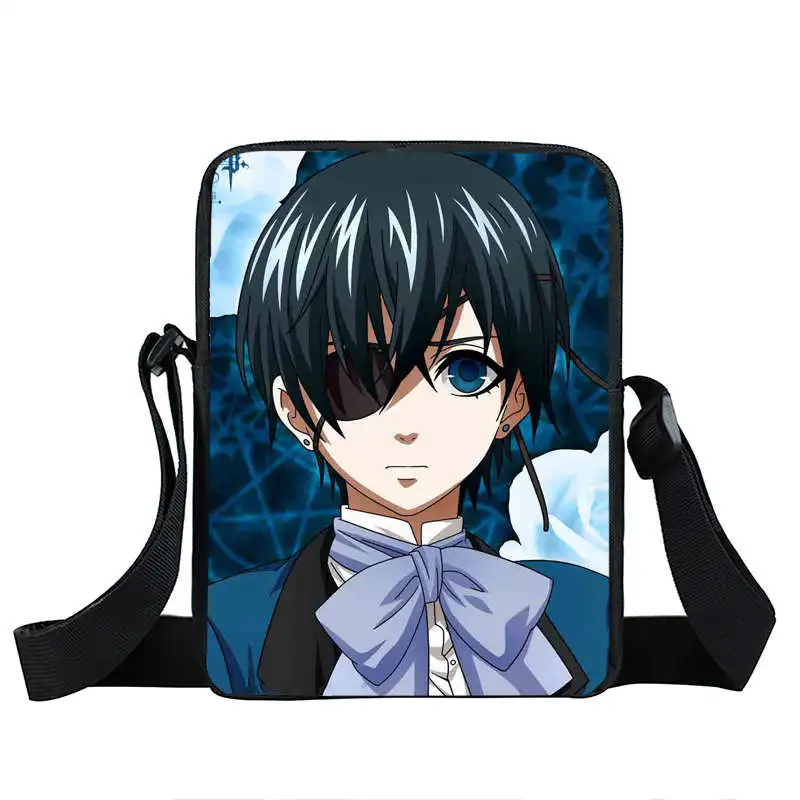xkb hzs17 Аниме Черный дворецкий мини сумка для подростков Kuroshitsuji Ciel Sebastian Черный Дворецкий девочек сумки через плечо Детская сумка на плечо - Цвет: xkb hzs17