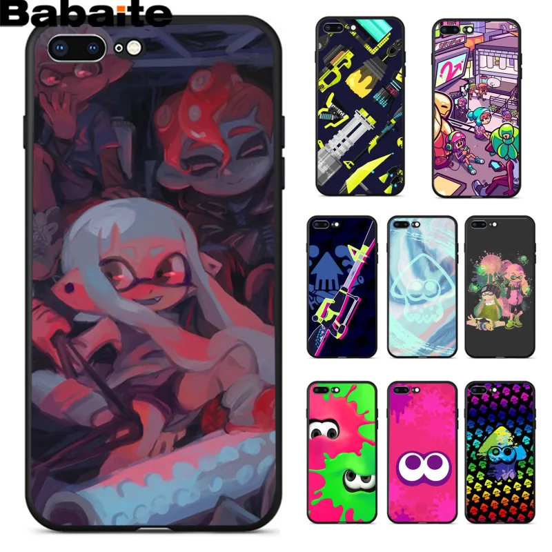 Splotoon в продаже окрашенный мягкий чехол для телефона Apple iPhone 8 7 6 6S Plus X XS MAX 5 5S SE XR