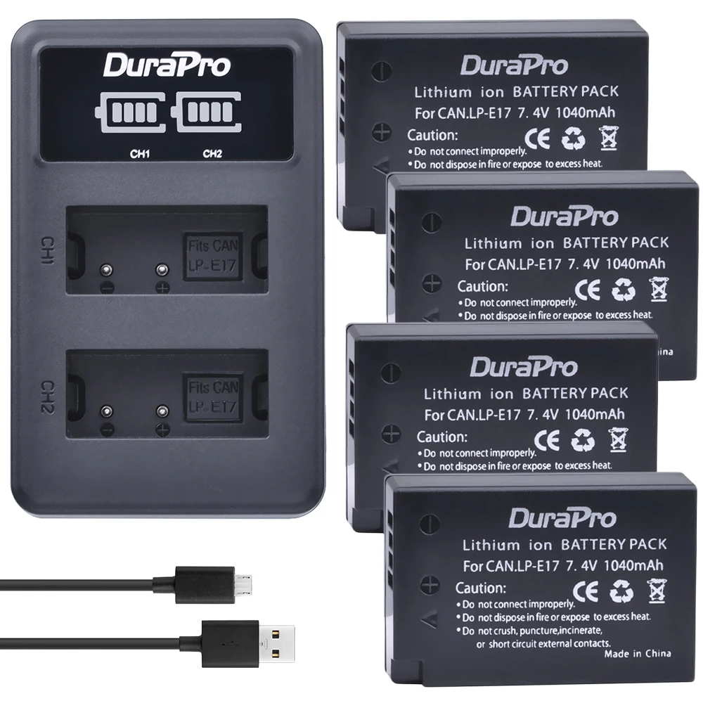 4 шт. аккумуляторные батарейки для Canon EOS Rebel T6i 750D T6s 760D M3 800D 8000D X8i|battery for canon|canon eos m3