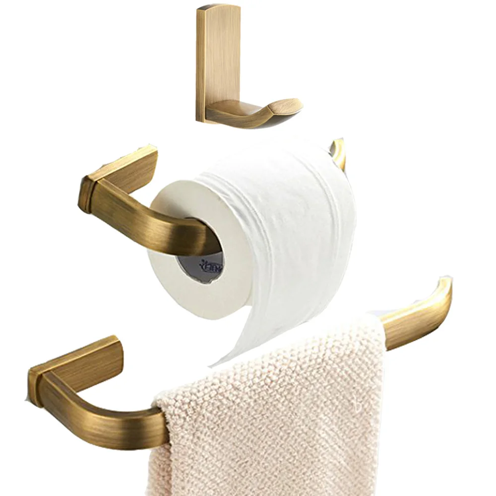 3 шт. латунные держатели кольца для полотенец|Наборы комплектующих ванной| |