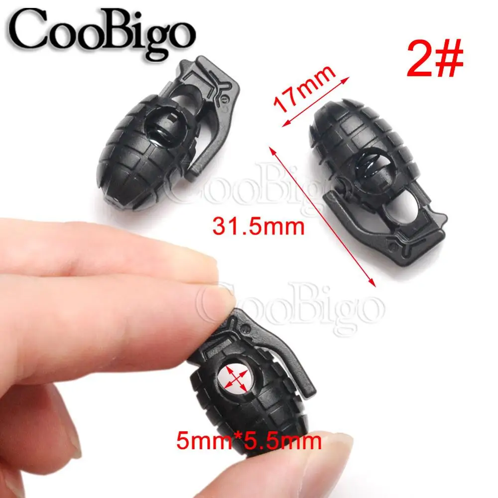 2 25 шт. пластиковые пряжки для фиксации шнура зажим для Paracord 550 сумка для рюкзака спортивная обувь, одежда аксессуары для веревки - Цвет: 2