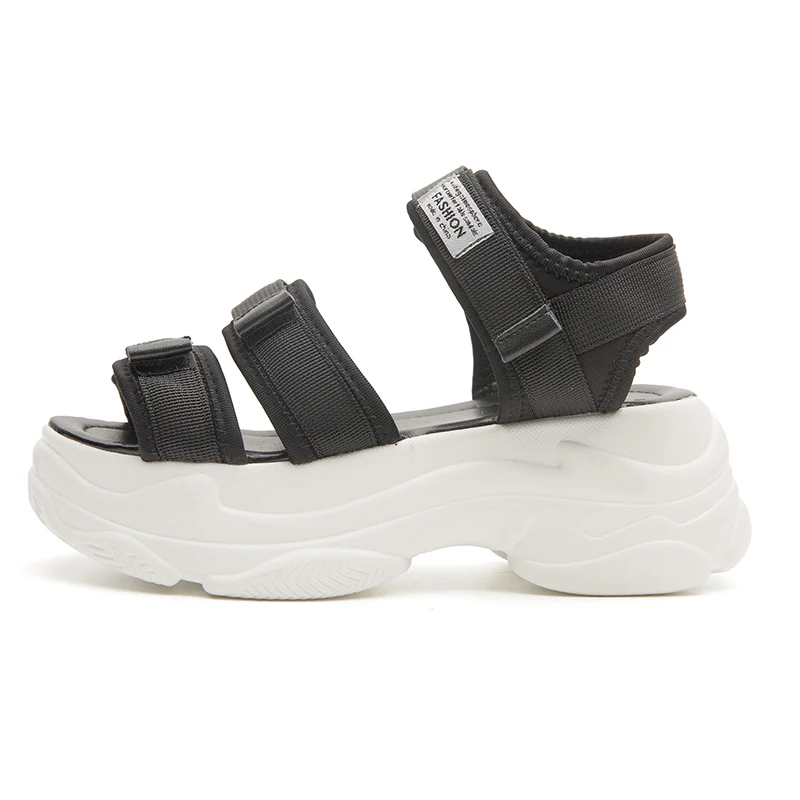 Fashion Women Sandals Platform Wedges Girls Shoes Thick Heel Lace Up Outdoor Breathable Female Beach Sport Sandals Size 35-39