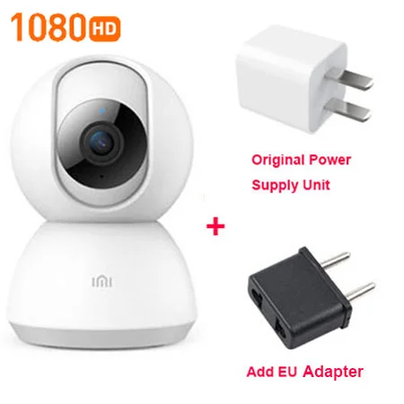 1080P add EU Plug Оригинальная камера Xiaomi Mijia, 360 градусов, домашняя панорамная Wi-Fi камера, ночное видение, умная камера, веб-камера, видеокамера AI Enhanced Motion - Цветной: 1080P add EU Plug